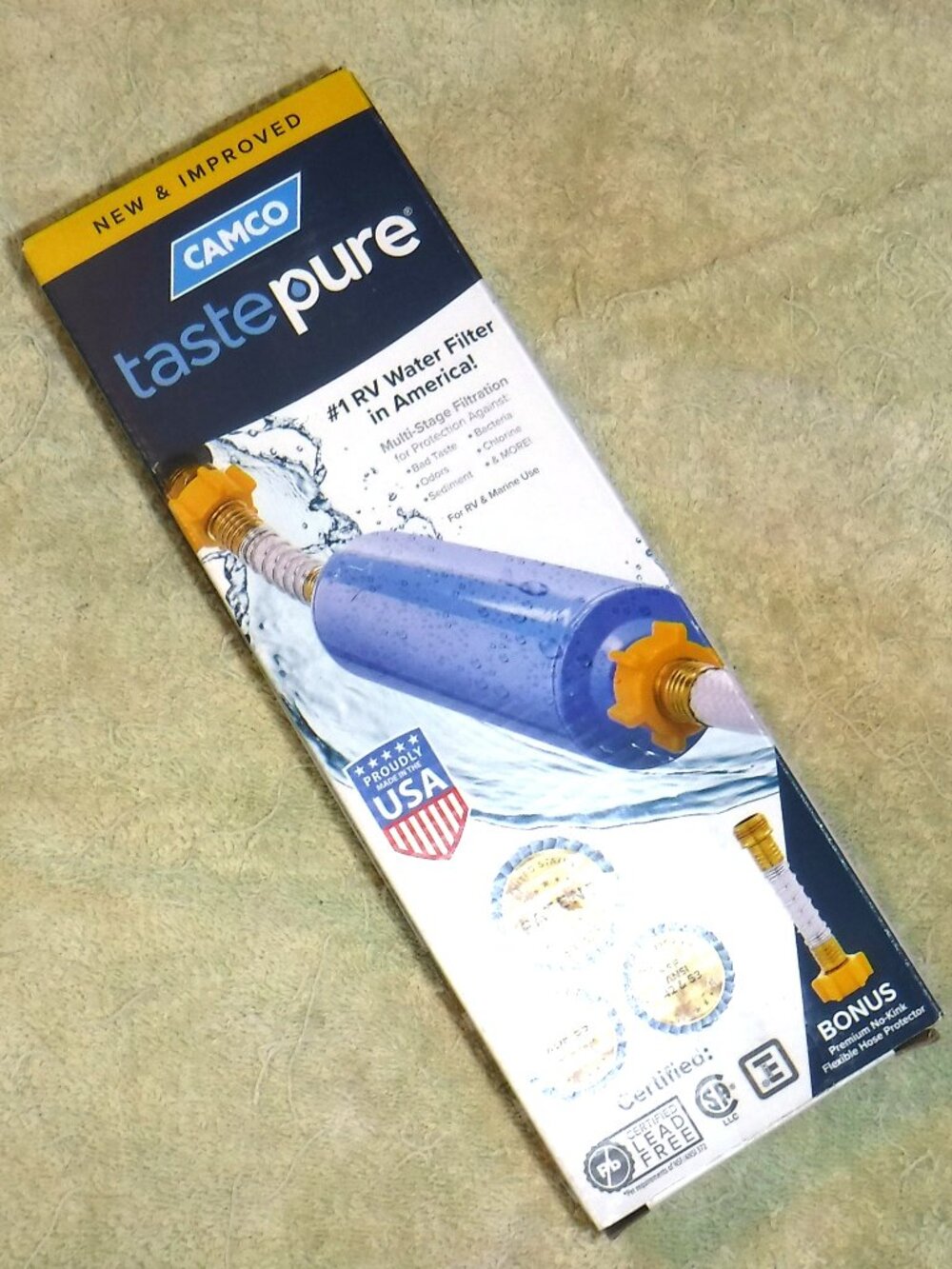 RV Water Filter, Camco tastepure, Multi-Stage Filtration